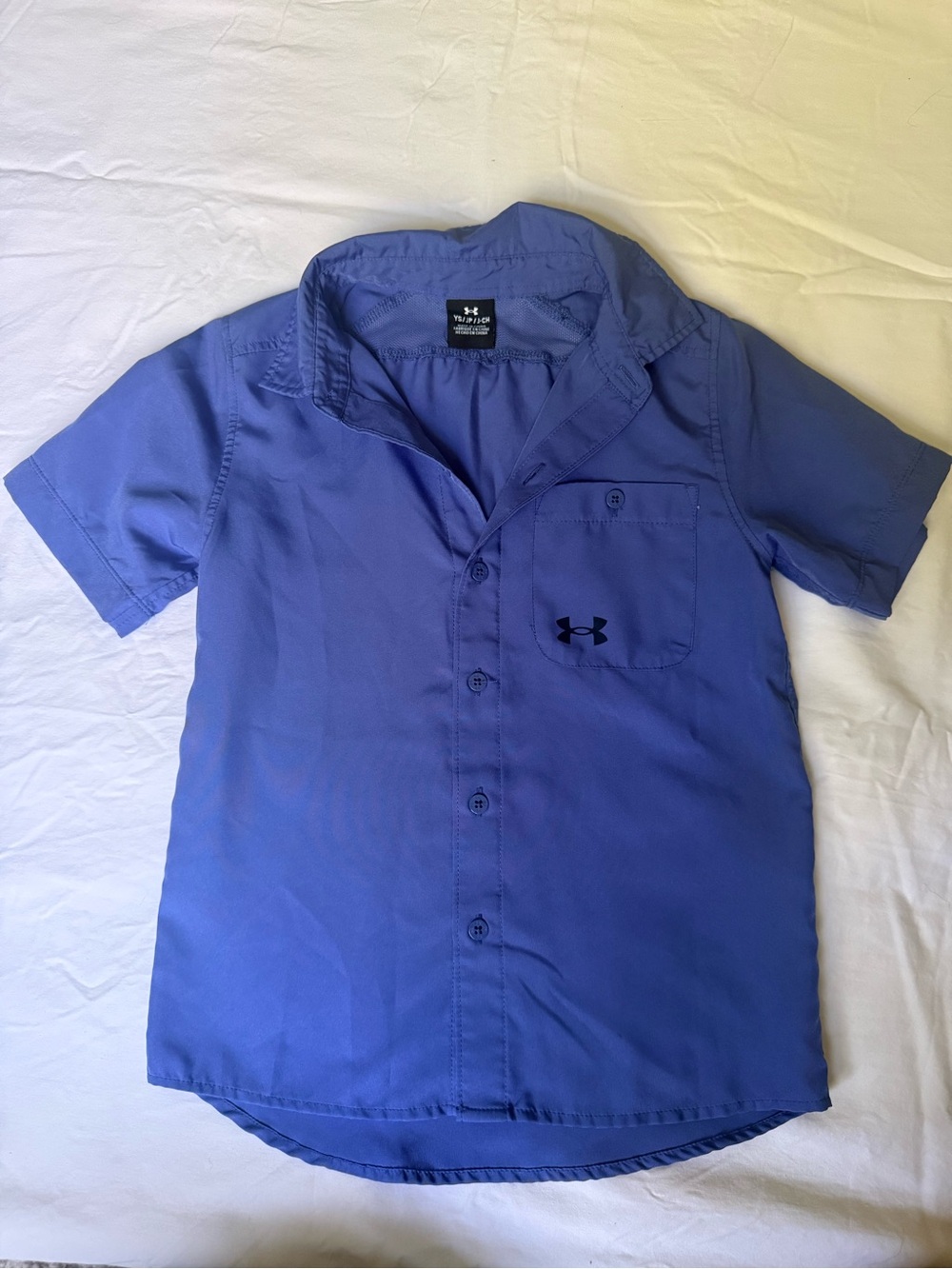 Under Armour Kids Short Sleeve Button-Down Shirt - Blue